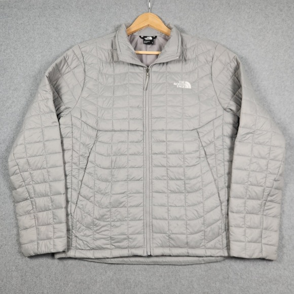 The North Face Other - North Face Jacket Thermoball Eco Puffer Mens Medium Gray Full Zip EUC